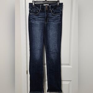 BKE Women's Straight Leg Jeans - Dark Blue